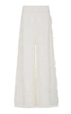 Moda Operandi Semsem Embroidered Silk-chiffon Wide-leg Pants Size: 2