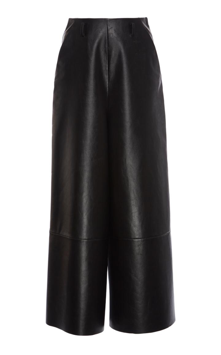 Lanvin Black Leather Culottes