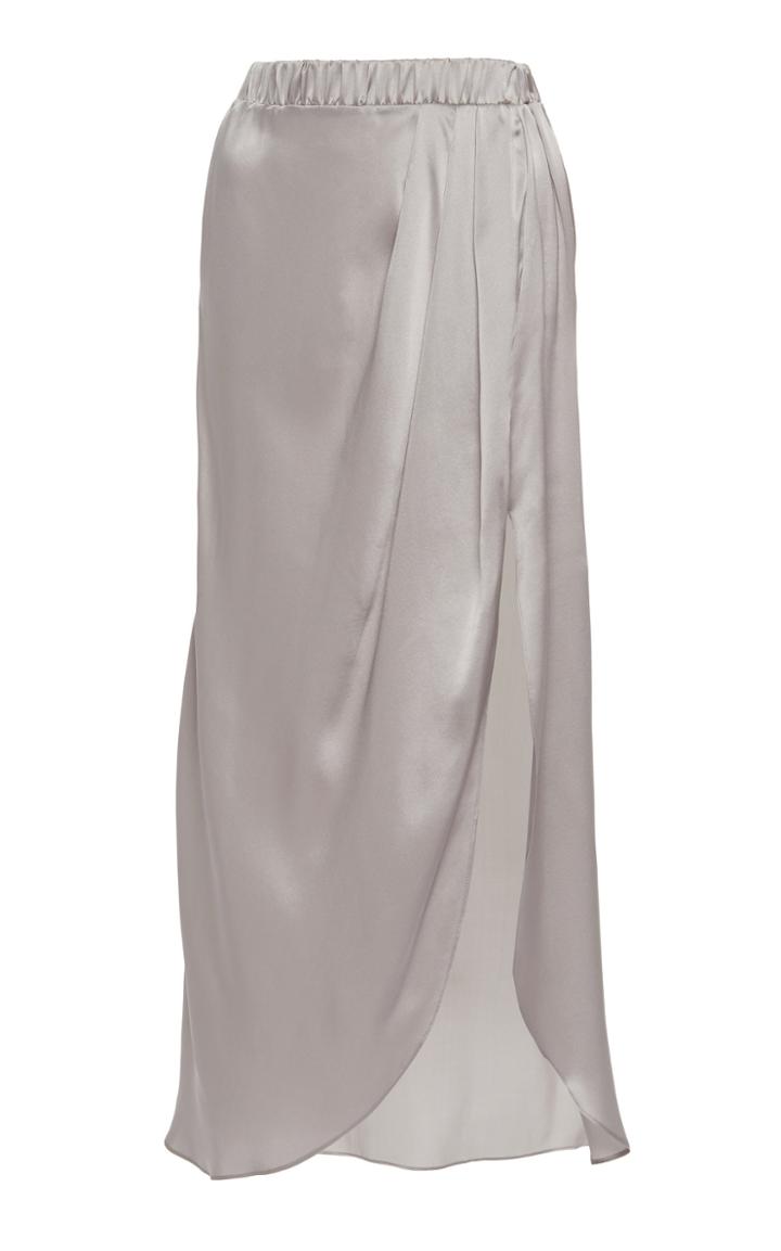 Moda Operandi Sablyn Ariel Silk Midi Skirt Size: L