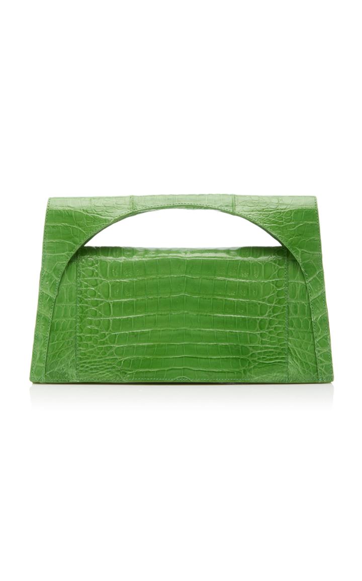 Moda Operandi Nancy Gonzalez Sammi Keyhole Crocodile Clutch