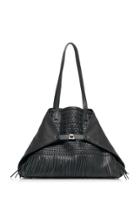 Akris Ai Medium Woven Leather Shoulder Bag