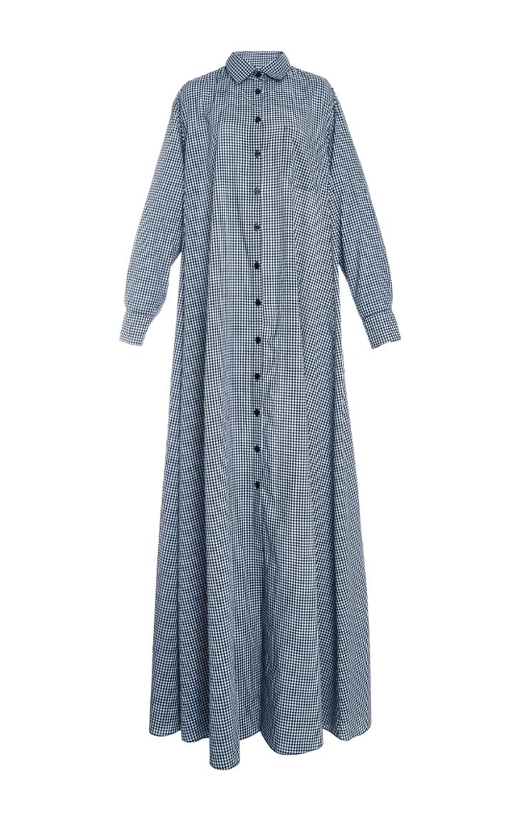 Adam Selman Gingham Shirt Dress