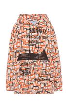 Moda Operandi Prada Drawstring Printed Cotton Hooded Sweatshirt