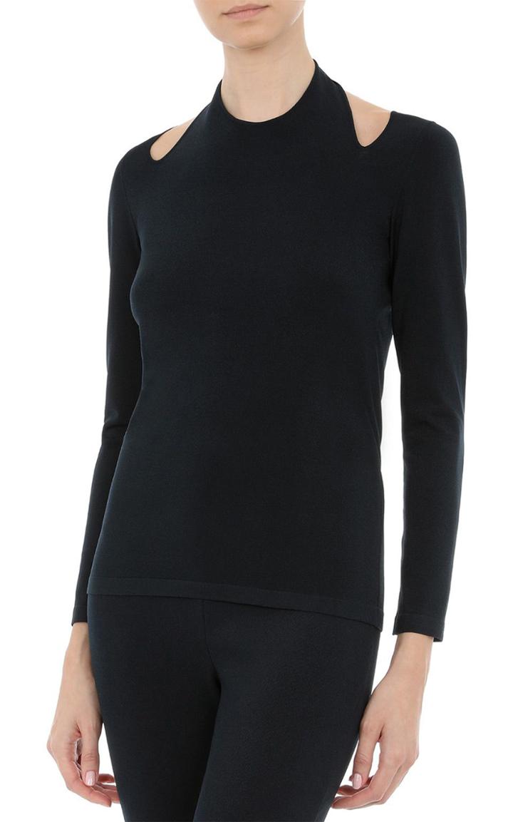 Moda Operandi Alberta Ferretti Cutout Stretch-jersey Tie-neck Top