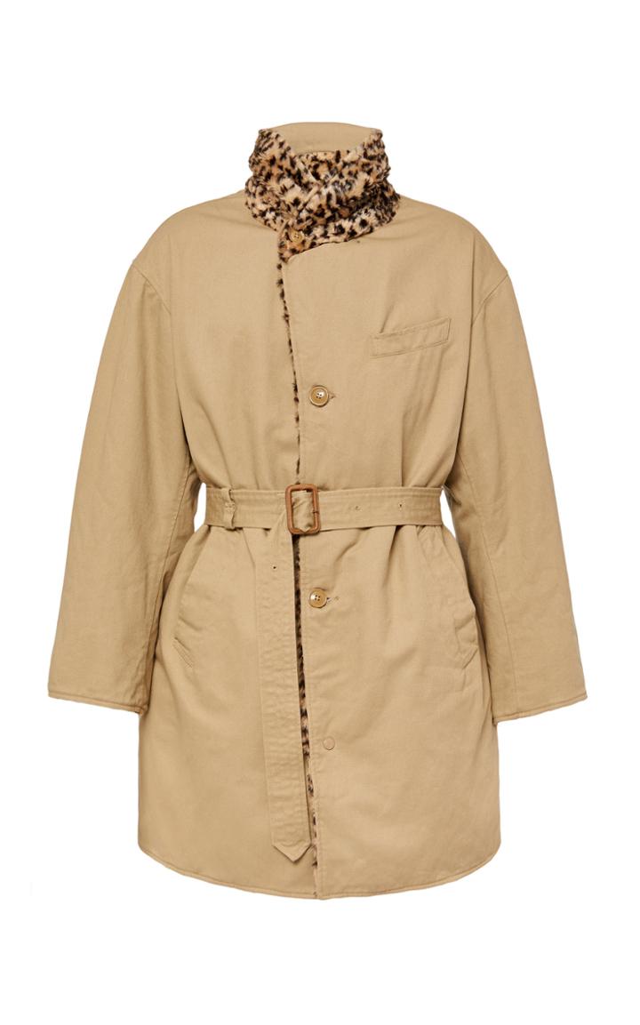 Engineered Garments Belted Reversible Cotton-gabardine Trench Coat Siz
