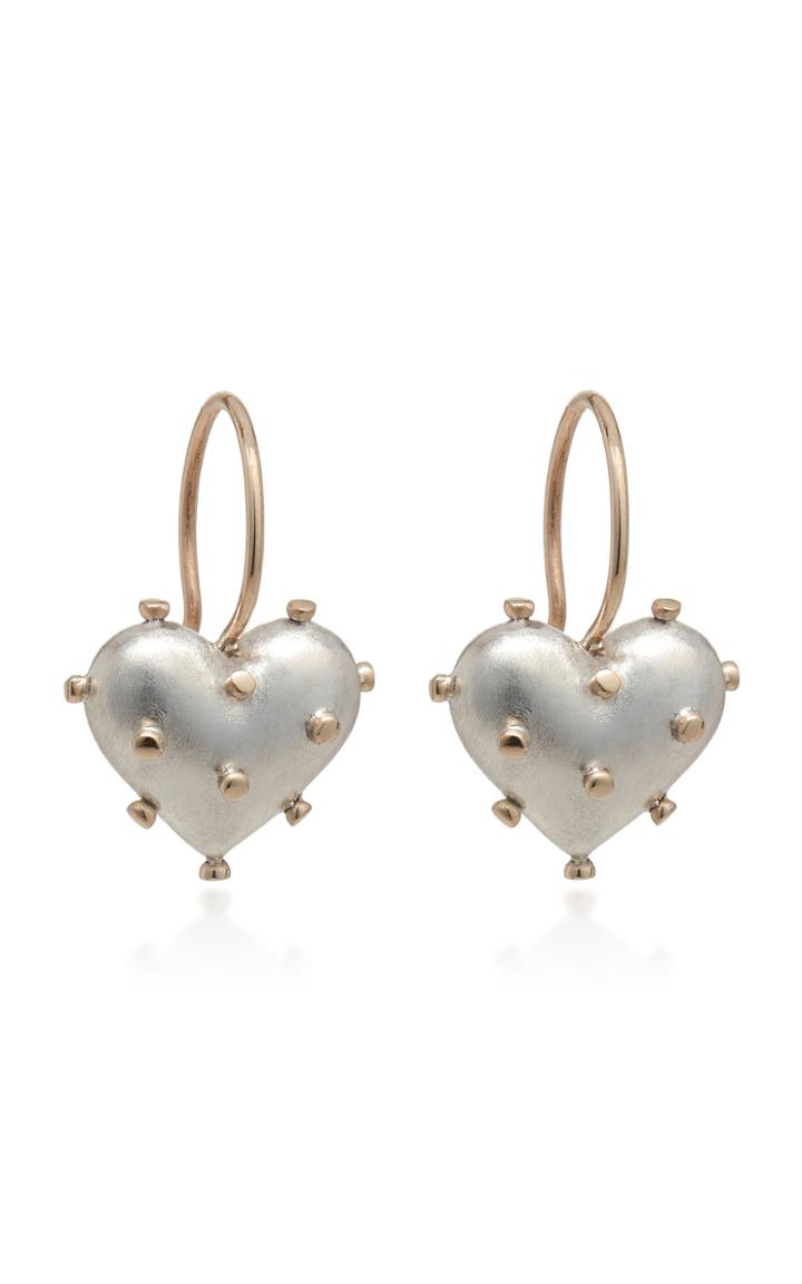 Rachel Quinn Lovesick Sterling Silver And 14k Yellow Gold Earrings