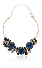 Marni Black And Blue Chunky Crystal Necklace