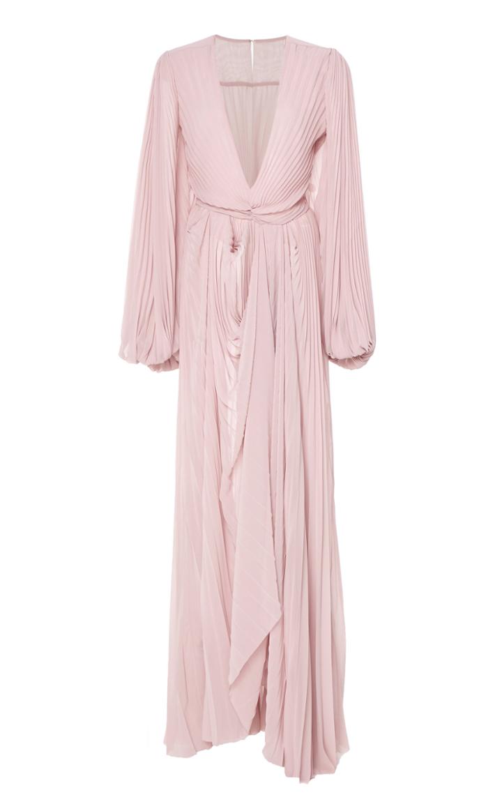 Tre By Natalie Ratabesi Cutout Pleated Gown