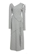 Prabal Gurung Axia Plaid Tie Dress