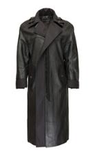 Babukhadia Leather Oversized Trench Coat