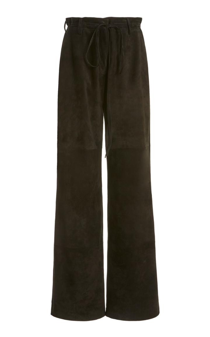 Moda Operandi Tom Ford Mid-rise Wide-leg Suede Pants