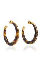 Gas Bijoux Tortoise Caftan 24k Gold-plated Acetate Earrings