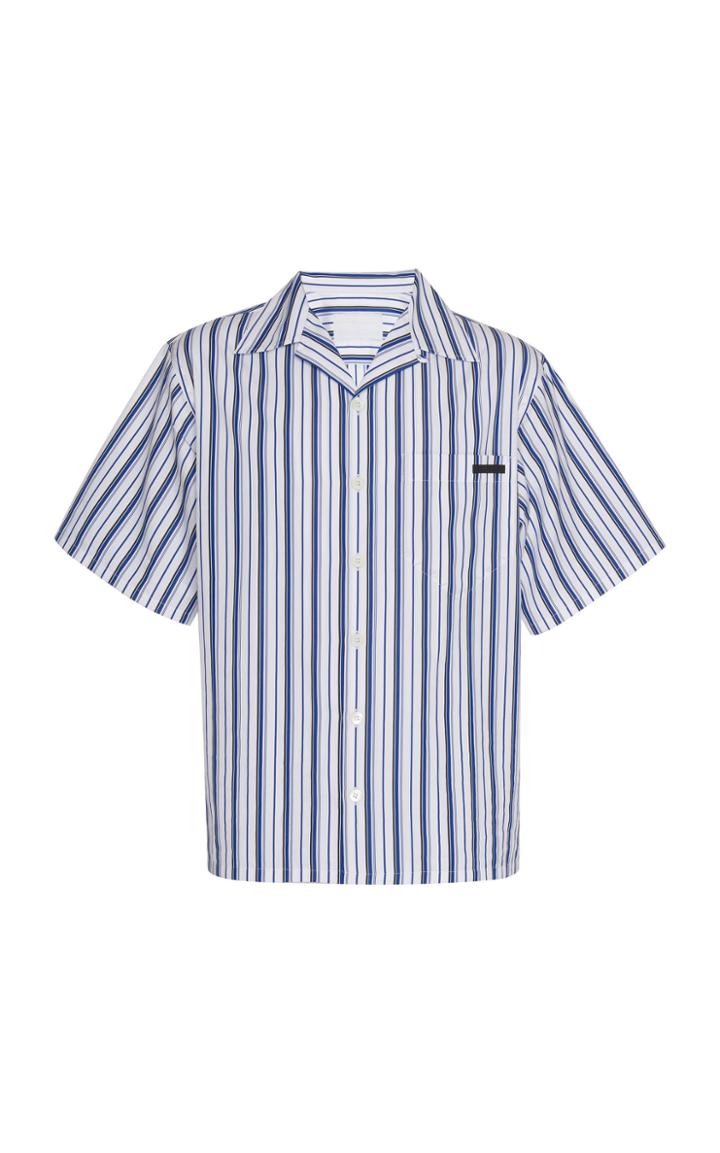 Prada Printed Cotton-poplin Shirt Size: M