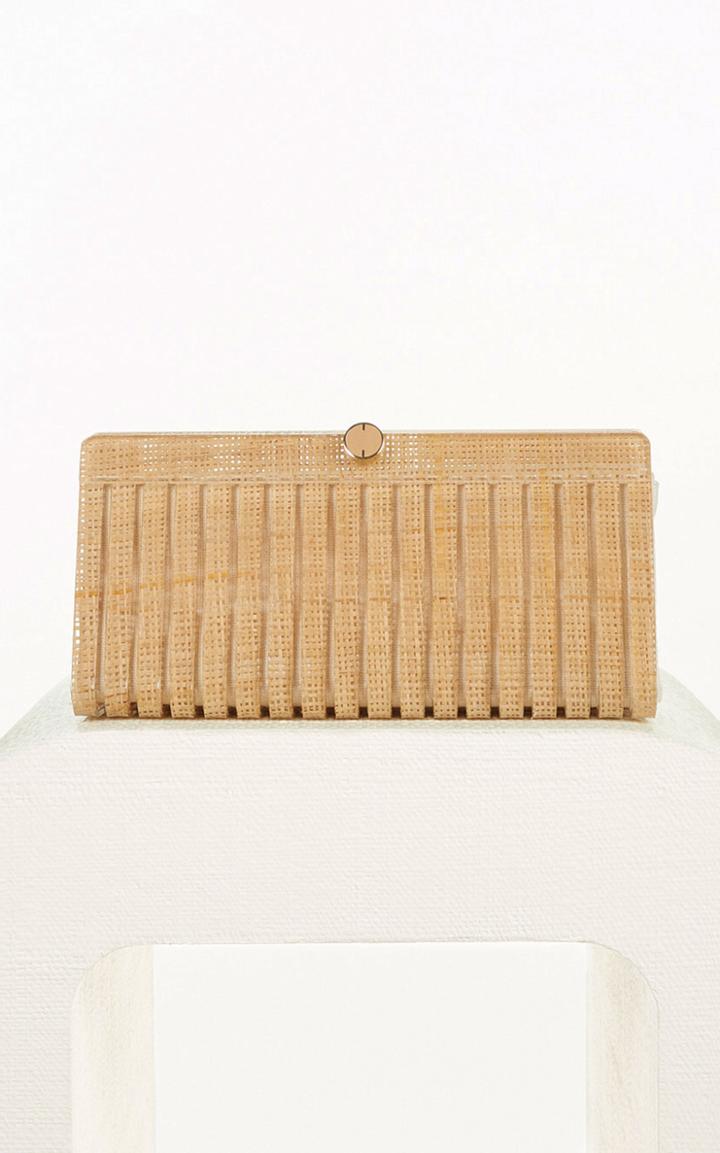 Moda Operandi Cult Gaia Iris Straw And Acrylic Clutch