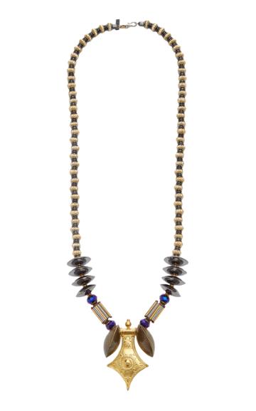 Montageart Beaded Resin Pendant Necklace