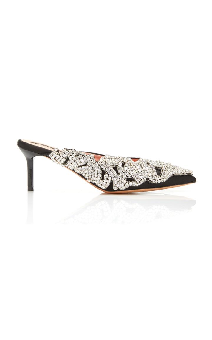Rochas Crystal Satin Mules