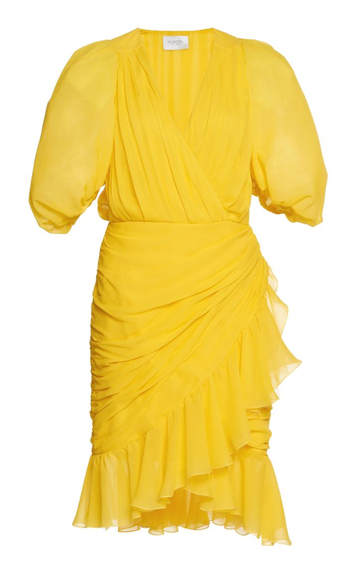Moda Operandi Giambattista Valli Draped Chiffon Mini Dress Size: 40