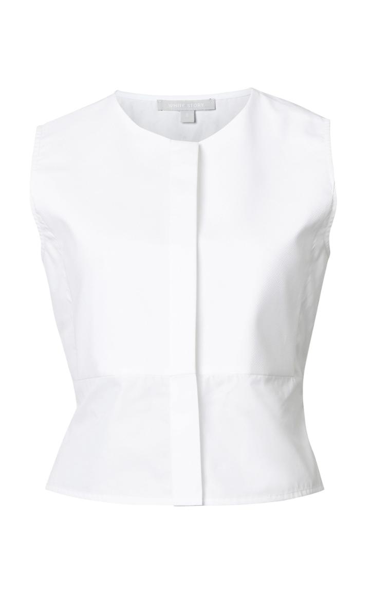 White Story Grace Structured Yoke Top