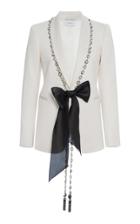 Marchesa Pearl Embroidered Suit Jacket