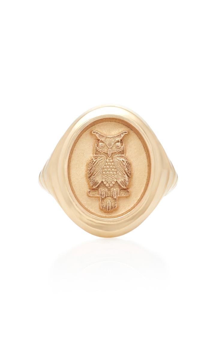 Retrouvai Owl 14k Gold Ring