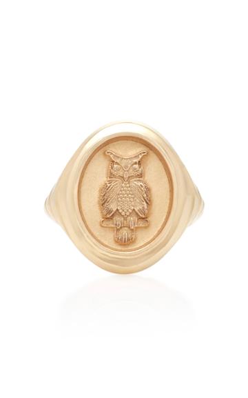 Retrouvai Owl 14k Gold Ring