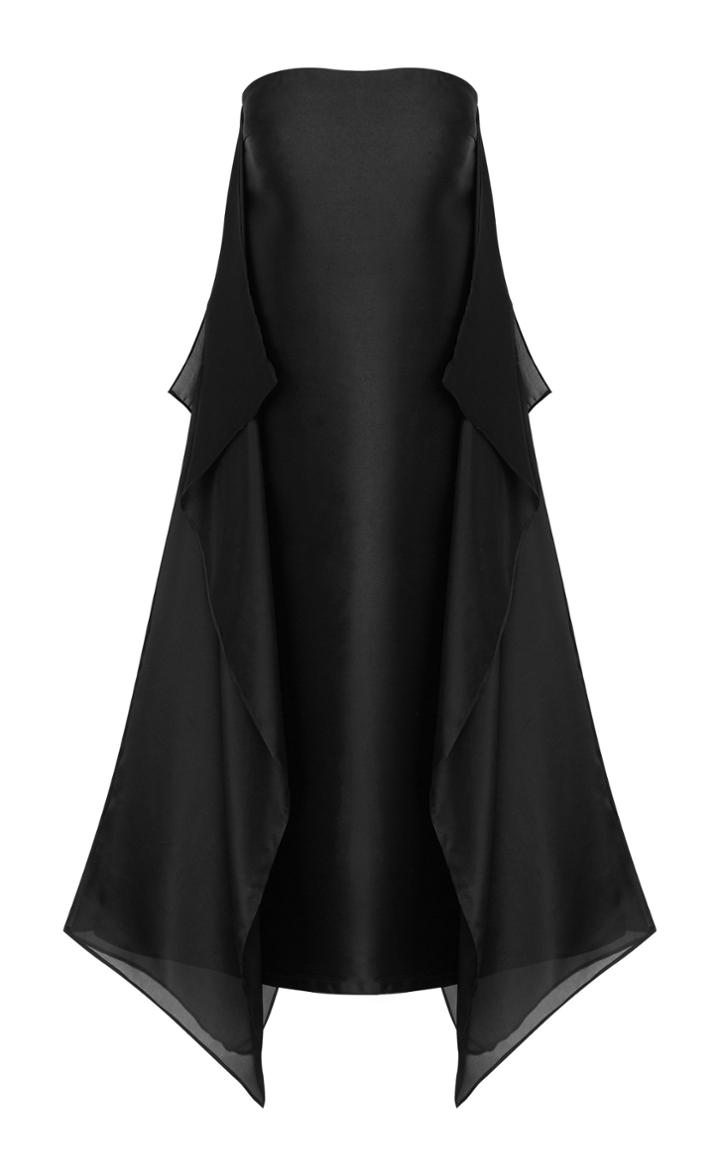 Moda Operandi Harris Tapper Chareau Silk Organza Trimmed Satin Twill Strapless Dress