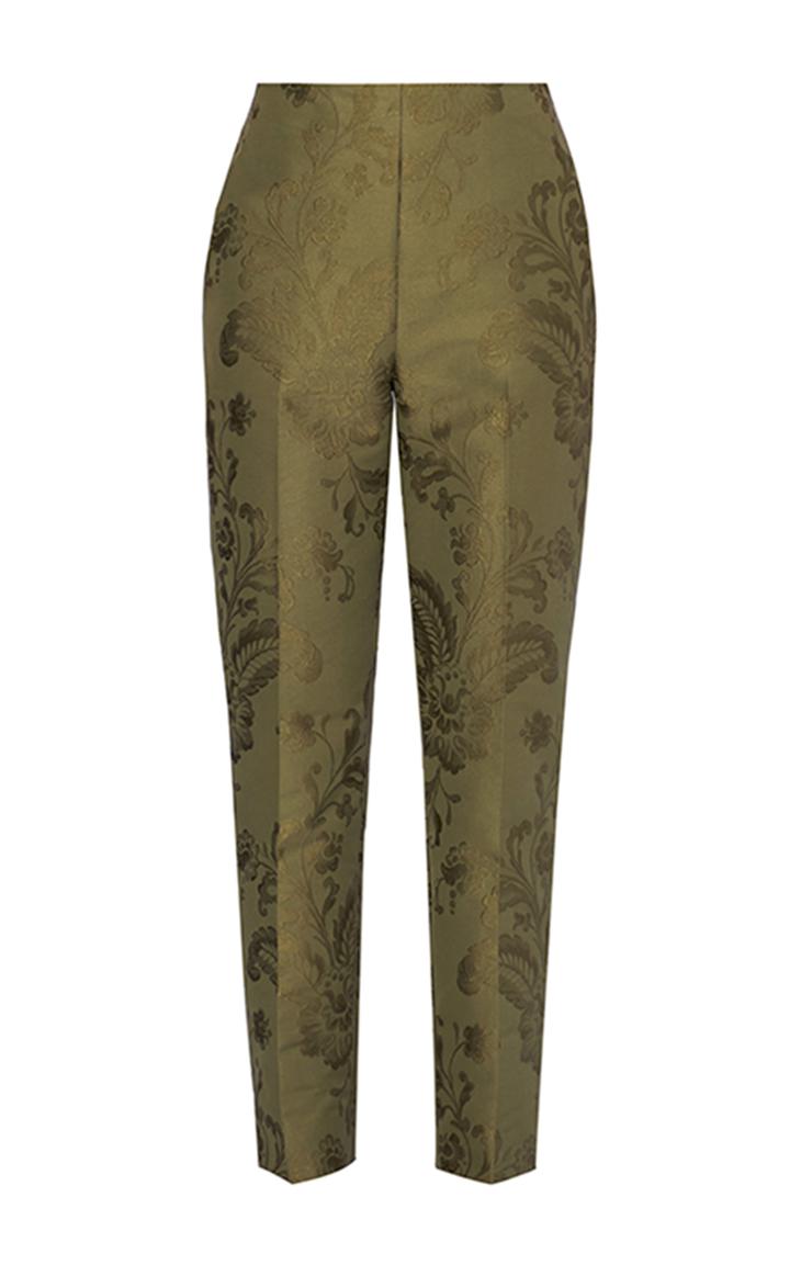 Moda Operandi Erdem Vonda Straight-leg Cotton-blend Trouser