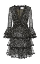 Marchesa Sequin Embellished V-neck Cocktail Dress