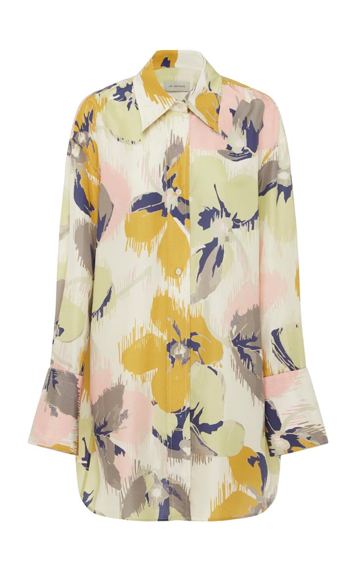 Lee Mathews Harper Silk Pj Top