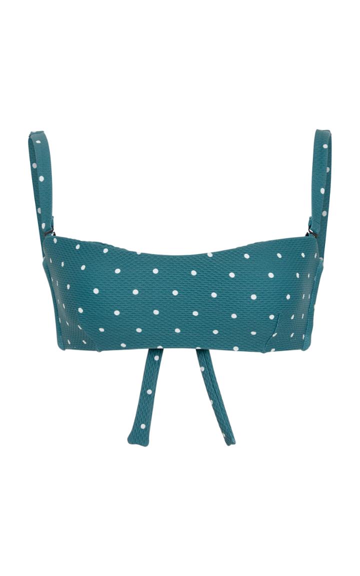 Asceno Polka Dot Bikini Top