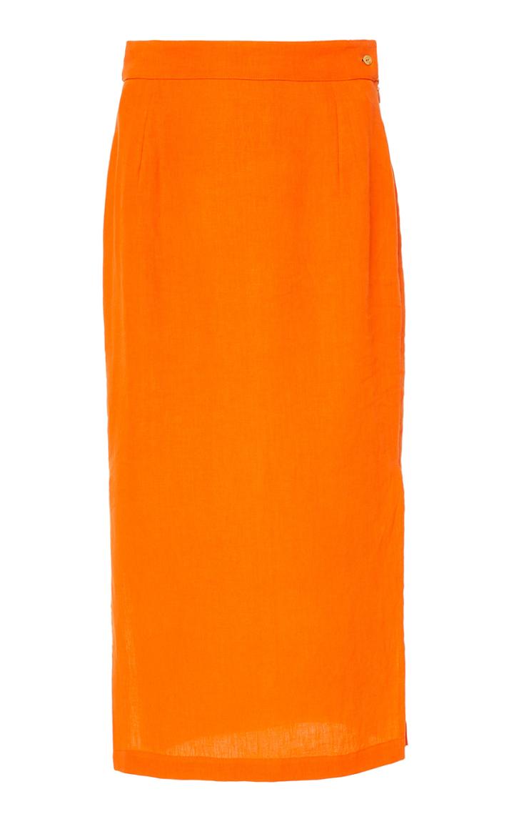 Simon Miller Prado Linen Split Midi Skirt