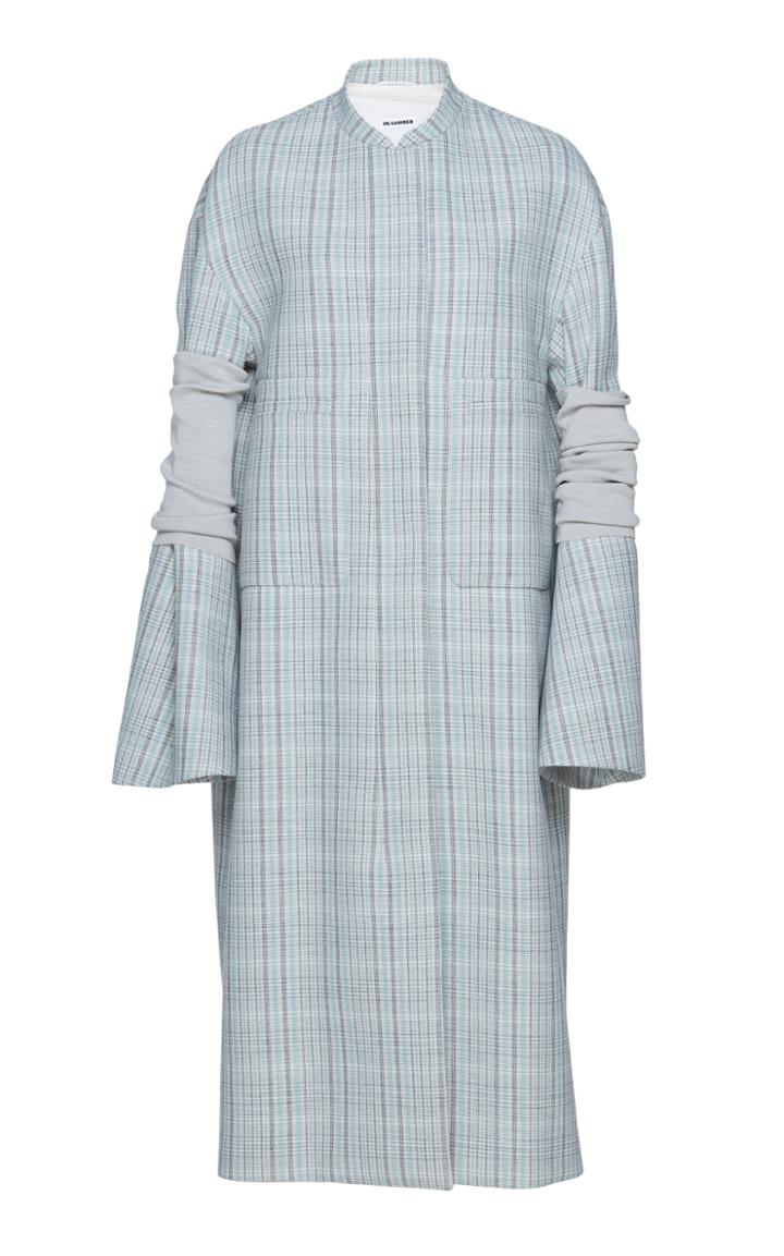 Jil Sander Franklin Ruched Sleeve Coat