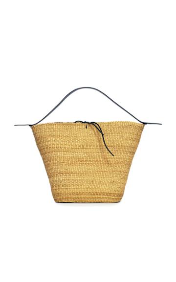 Ins Bressand Grand Trapze Straw Basket Tote