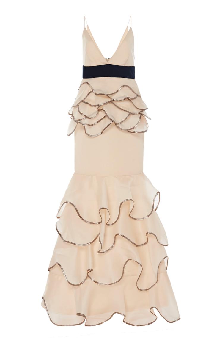 Leal Daccarett Lucrecia Two Tiered Ruffle Gown