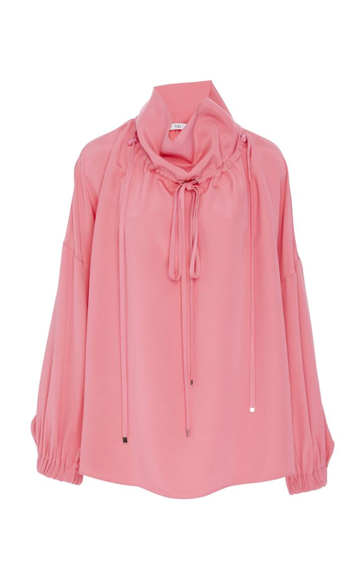 Tibi Silk Long Sleeve Blouse