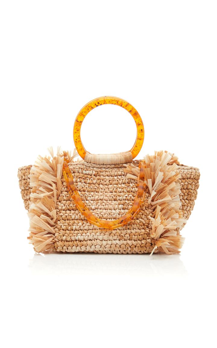 Carolina Santo Domingo Corallina Raffia Bag