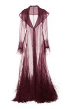 Pamella Roland Organza And Ostrich Feather Coat