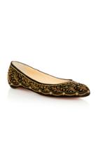 Christian Louboutin M'o Exclusive: Embroidered Ballerina Flat