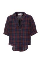 Christine Alcalay Short Sleeve Wool Blouse