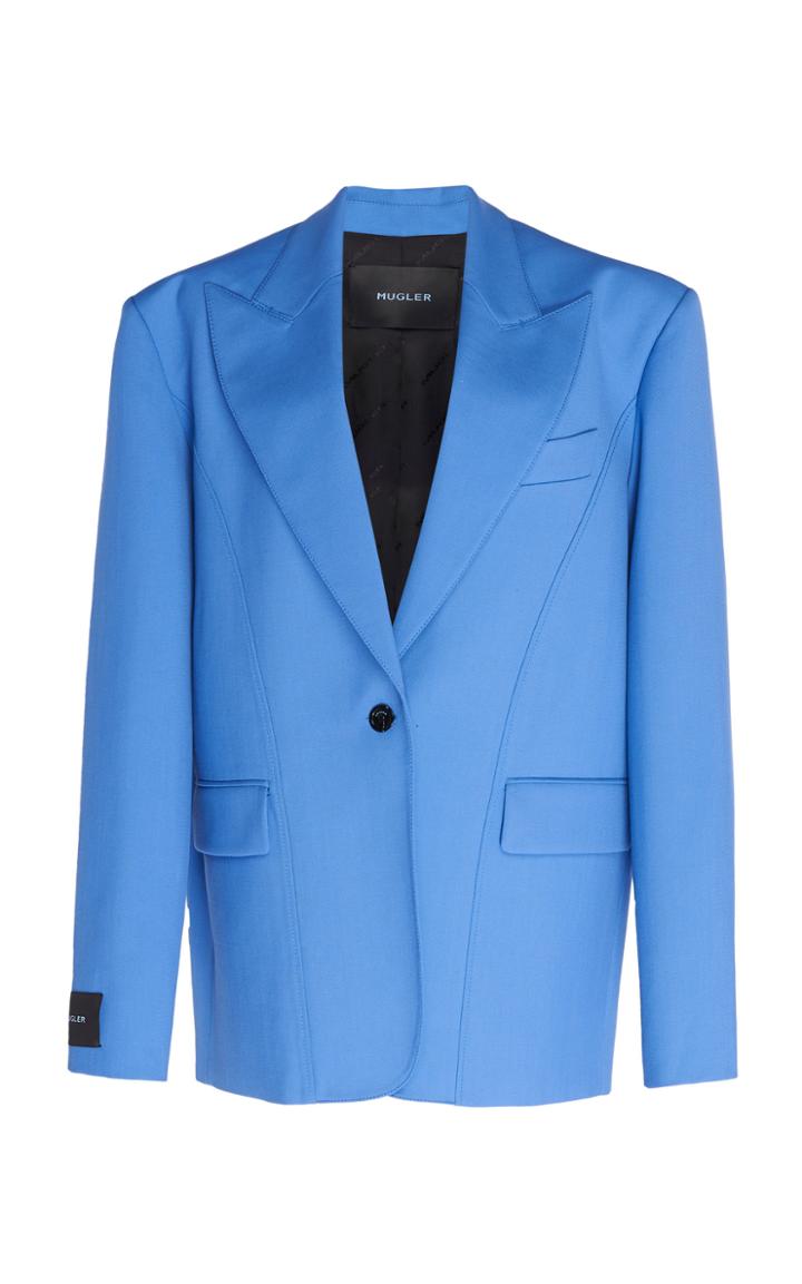 Mugler Oversized Wool Blazer Jacket
