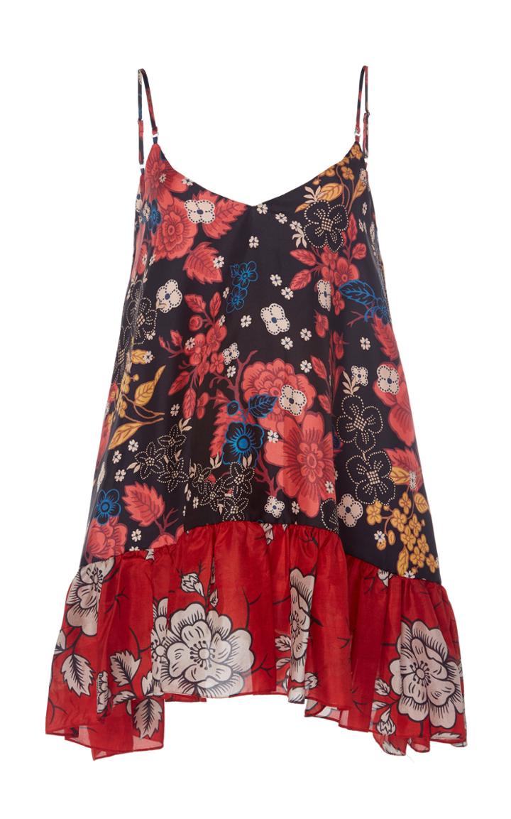 Biyan Seventina Floral Silk Camisole