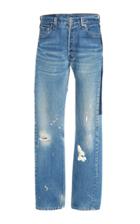 B Sides Exclusive Mid-rise Patchwork Straight-leg Jeans