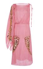 Moda Operandi Prada Sequined One-sleeve Silk Midi Dress Size: 36