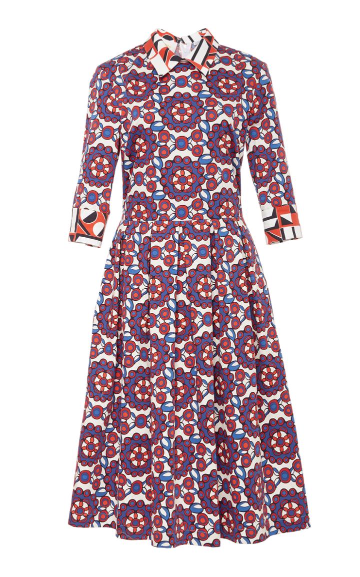 La Doublej Via Della Spiga Printed Stretch-cotton Dress