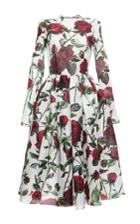 Dolce & Gabbana Silk Organza Rose Print Dress