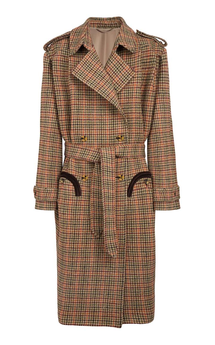 Moda Operandi Blaz Milano Flying Fox Wait Wool Check Coat