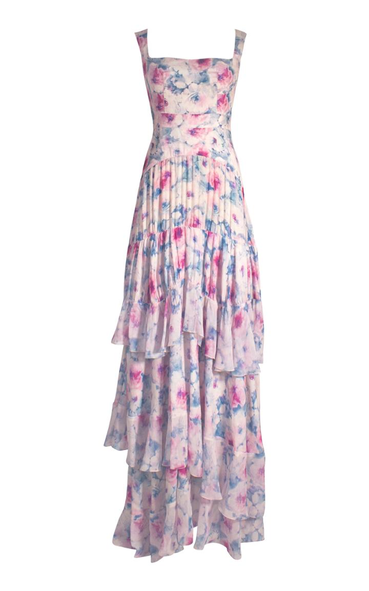 Alejandra Alonso Rojas Mariola Floral Silk Gown