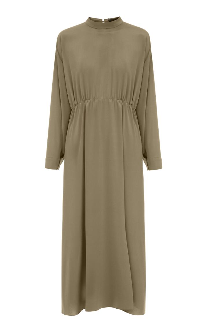Lake Studio Midi Hemline Silk Dress