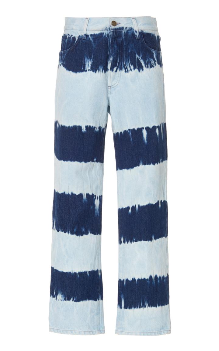 Alanui Tie Dye Cropped Straight-leg Jeans