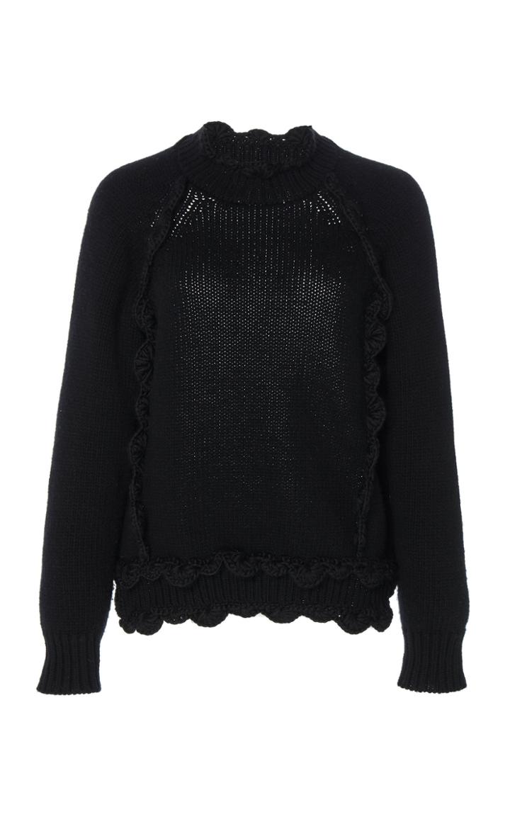 Cecilie Bahnsen Wool Open Back Knit Tinkie Sweater
